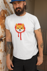 Shiba Inu inspirert crypto art t-shirt i hvit – limited edition unisex